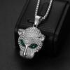 Vintage Stainless Steel Leopard Head Pendant Necklace Gothic Hip Hop Classic Animal Necklaces for Men Fashion Party Jewelry Gift