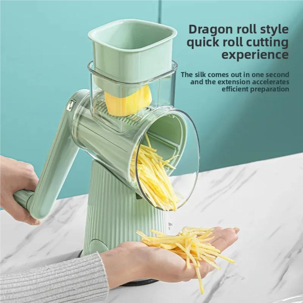 Multifunctional Kitchen Vegetable Slicer Tool Home Use Potato Thread Grater Roller Cutter Machine Easy To Clean Durable