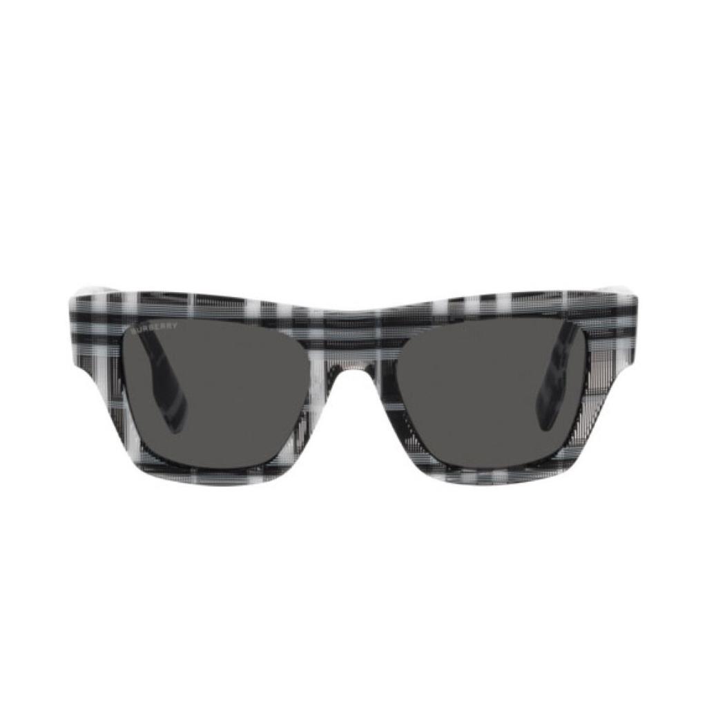 Burberry Minimalist Fashionable Versatile Square Sunglasses Men sunglasses Black White BE4360399487