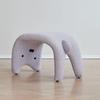 Lower Back Rabbit Short Stool Cashmere Home Entryway Decorative Stool Cute Liquid Cat Makeup Bench Household Furniture