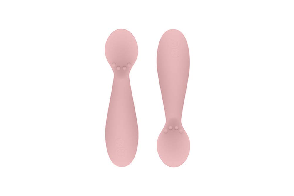 Ezpz Fast Food Set Baby Tableware Baby Food Tableware Silicone Suction Rose Pink [Non-spill Set] Set, Mat, Plate, Spoon, Cup, Cup,