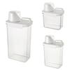 Double-Sided Snap Washing Powder Double-sided Snap Transparent White Washing Powder Dispenser With Measuring Cup