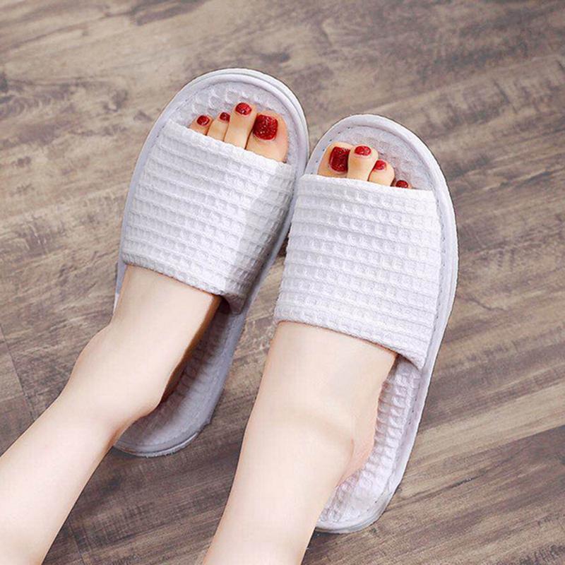 Spa Slippers, 5 Pairs Open Toe Toe Disposable Slippers Fit Size For Men And Women For Hotel Home Guest Used