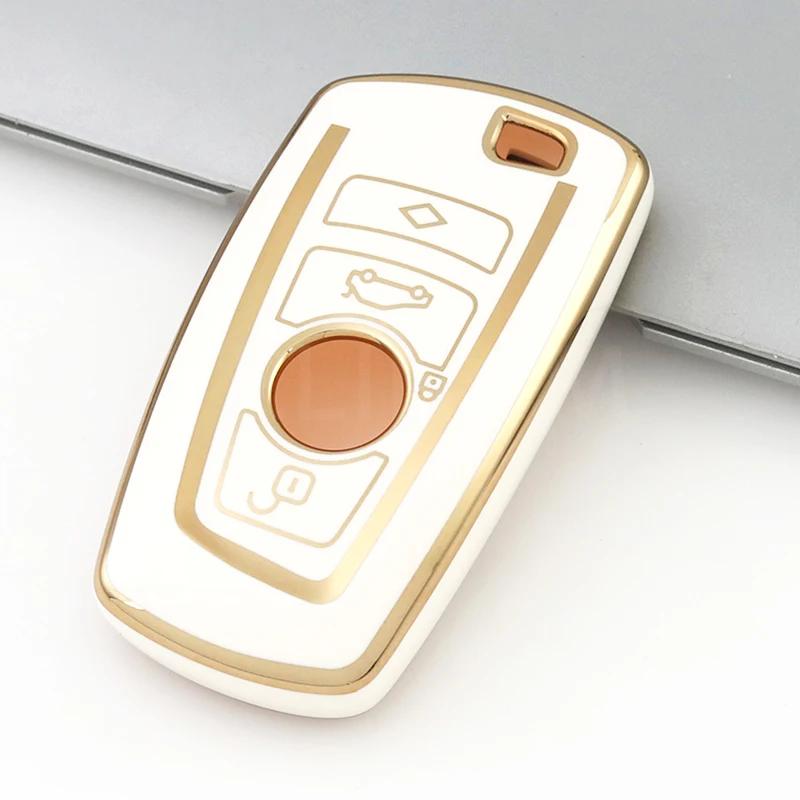 NEW Fashion TPU Car Key Case Cover for BMW 1 2 3 4 5 6 7 Series X3 X4 4 Buttons Auto Remote Shell Protect Accessaries