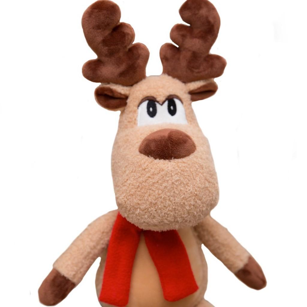 Christmas Reindeer Plush Toy With Pp Cotton Fill For Kids Holiday Decor Gift
