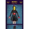 Xian Yi Chinese Vampire Vintage Print Halloween Cosplay Funny Party Zombie Costume Dress 019