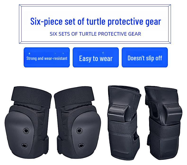 Turtle Ochraniacze na kolana, łokcie i dłonie: Uniwersalny Zestaw Ochronny do Narciarstwa, Łyżwiarstwa, Jazdy na Rolkach i Rowerkach Równoważnych