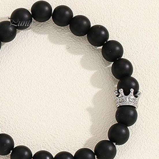 2ks Ručně vyráběný náramek s korunkovými korálky Svítící srdce svítící ve tmě elastický párový náramek Muži Ženy Milovník Dárek