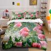 Pink Tulips with Greenery. Bedding Sets Duvet Cover Sets Duvet Covers Pillowcases(1*Duvet Cover 2*Pillowcases Without Duvet Insert)