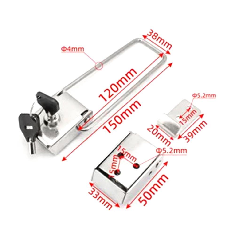 

304 Stainless Steel Advertising Bus Stop Padlock Multifunctional Waisted Address Booth Lock
