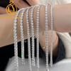 Custom Gia Igi Certified Vvs CVD Hpht Lab Grown Created Made Round Diamond 14k 18k Real Solid Gold Tennis Bracelet for Women