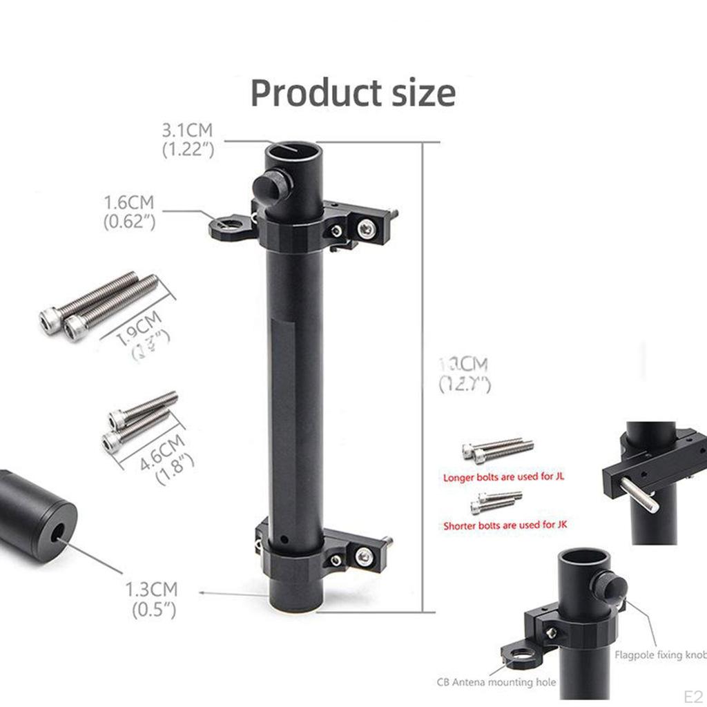 Cerniera del portellone Posteriore Supporto per Asta della Bandiera Staffa per Luci Lega di Alluminio Accessori Auto Pezzo di Ricambio Base Antenna