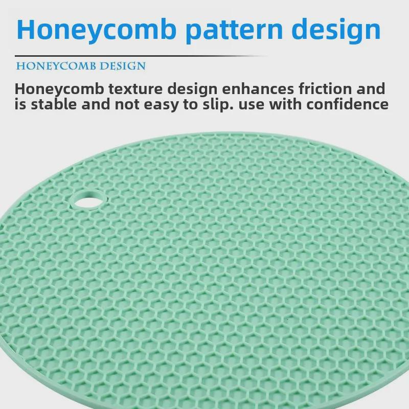 Xuanjun Nordic Style Silicone Honeycomb Insulation Mat: Versatile Air Fryer & Pot Coaster, Customizable Design.