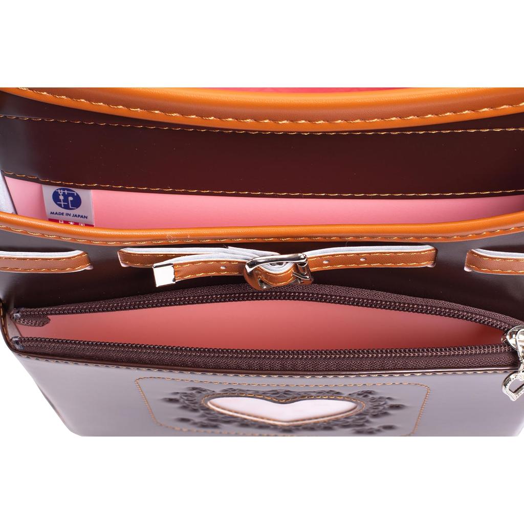 Fuwari School Large for 2021 Made in Repair A4 Flat File Tablet PC Brown x Backpack, Capacity, Lightweight, Girls, Model, Japan, 6-Year Warranty,