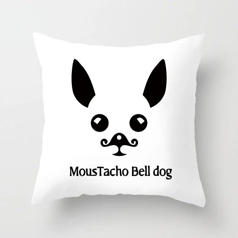 Geometric Cushion Cover Cute Dog Cat Pillowcase Sofa Living Room Home Decor Cartoon Animal