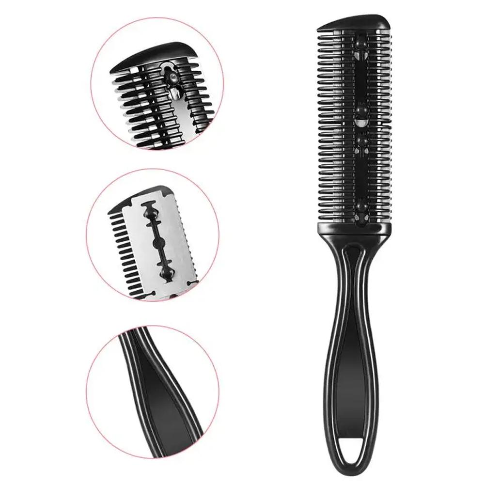 Barber Hair Cutting Comb Thinning Razor Blades Hair Trimmer Cutting Thinning Tools Haircut Brush Hair Shaving Comb Styling Tools
