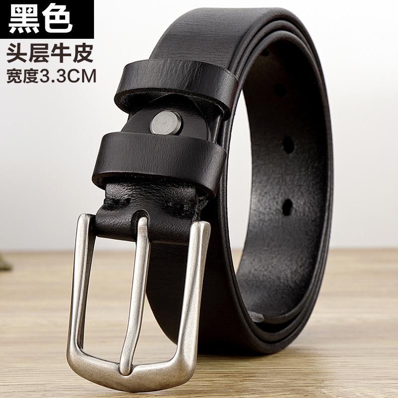 

Ремень мужской из натуральной кожи с масляным краем и масляным низом, первый слой из натуральной коровьей кожи, ретро-джинсовый ремень ручной работы для молодежи, универсальный повседневный ремень для брюк 125cm