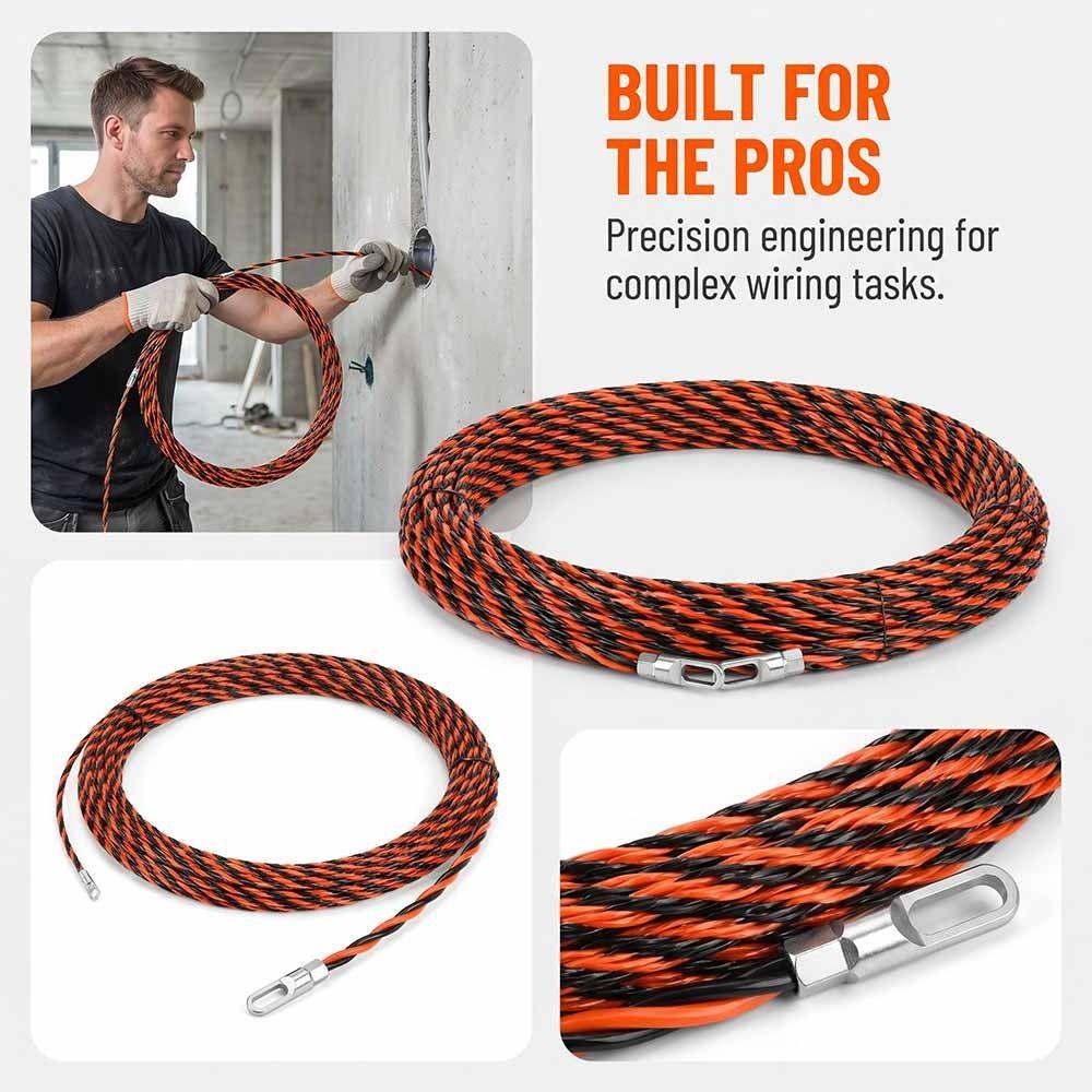 20 M Cable Wire Threader Puller Efficient Wire Threading Large Hole Lead Device  Metal Pipes