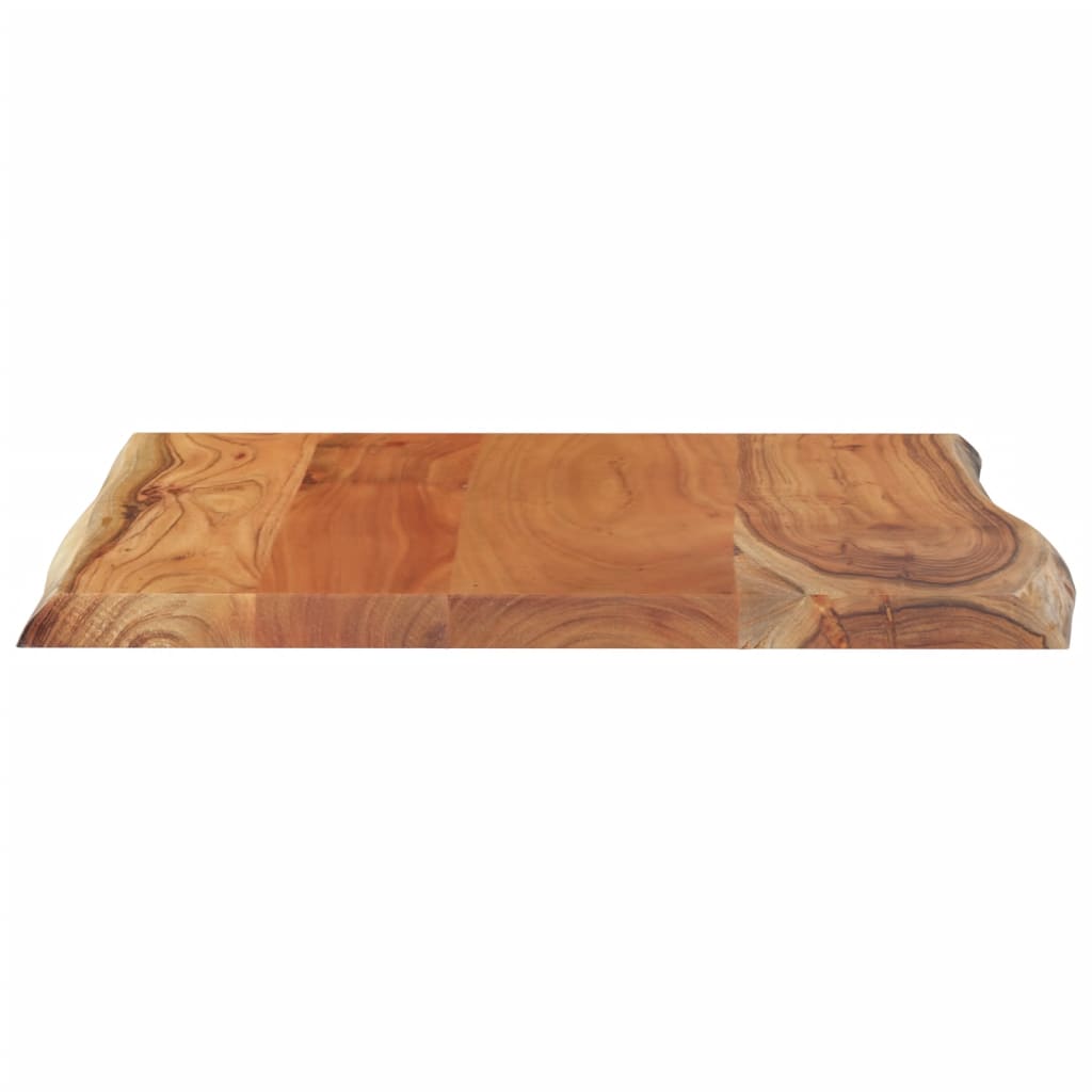 Table Top 60 x 60 x 2.5 cm Square Acacia Wood with Natural Edge