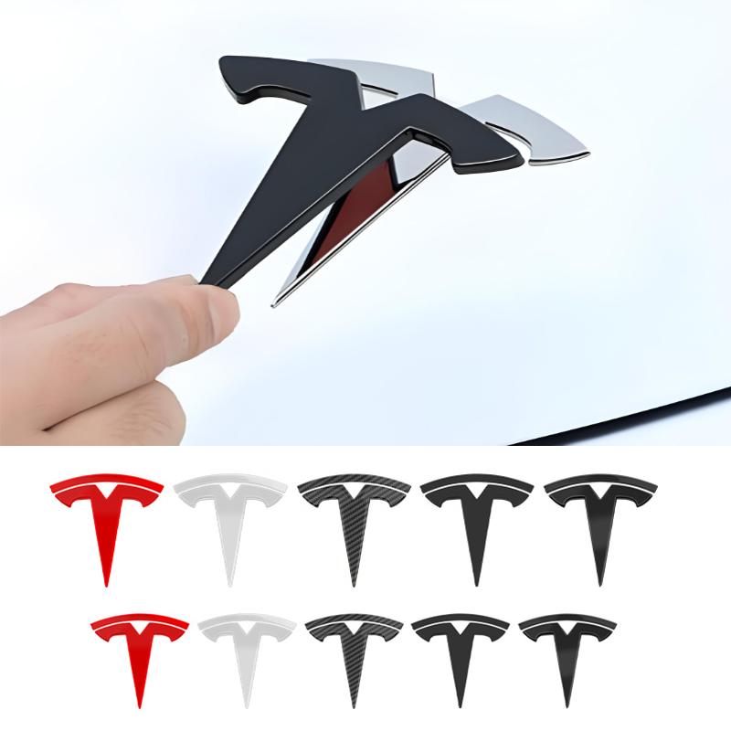 Car Badge Hood Front Grille Rear Trunk Decoration Sticker Accessories Tesla Model 3 Model Y Cybertruck Roadster SpaceX