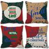 Short Plush Christmas Pillow Festive Pillow Printed Home Decoration Pillowcase