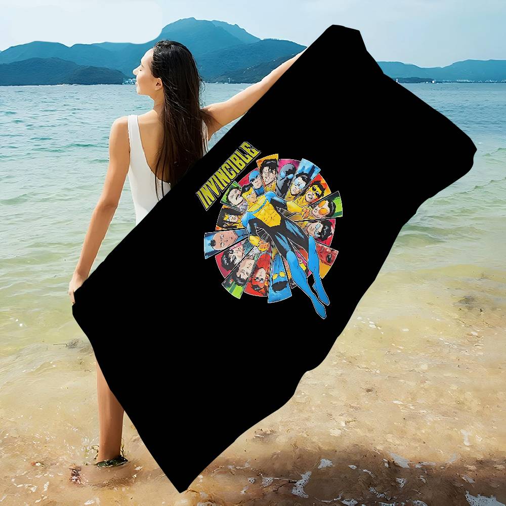 Animation I-Invincibles Mikrofaser Bedrucktes Strandtuch Bergsteigen Yoga Strand Schwimmen Laufen Saugfähiges Weiches Handtuch
