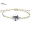 Pulseira trançada esportiva para meninos e meninas, comprimento ajustável, pulseira de futebol, beisebol, basquete, presente de lembrança