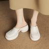 Baotou slippers women wear thick-soled half-mop 2025 summer new fashion lazy high-heeled skirt sandals thick-heeled