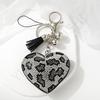 Creative Leopard Print Rhinestone Keychain, Japanese and Korean Fashion Keychain Pendant, Bag Jewelry Pendant, Spot.