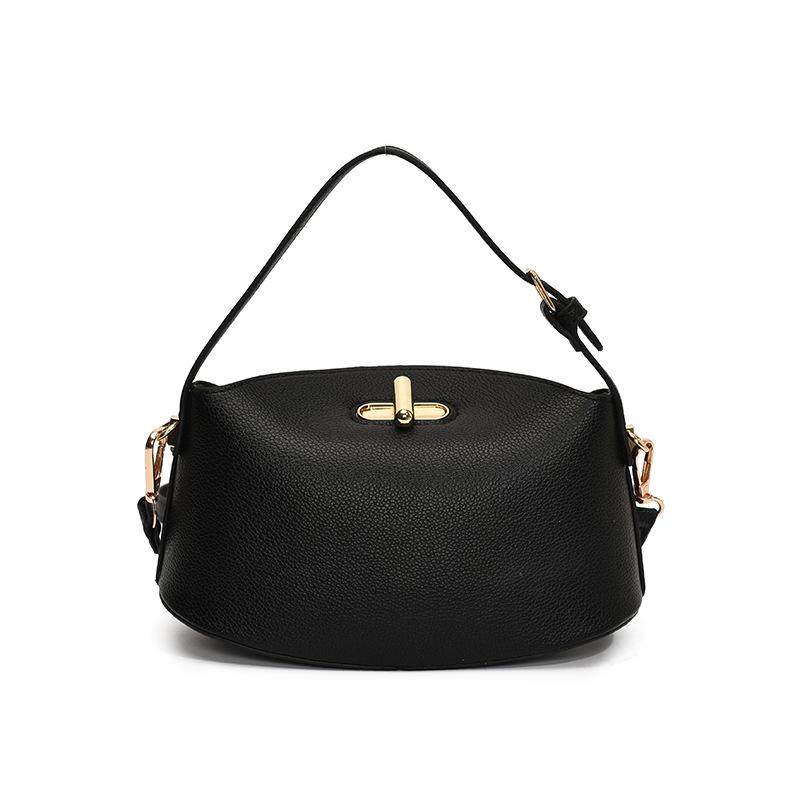 2025 Popular Korean Small Fresh Simple Solid Color Handbag Bag Temperament Versatile High Sense Casual Messenger Women's Bag