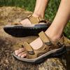 Fashion Men's Fashion Open-Toe Casual Flats Men's Summer Handmade Sandals Adjustable Non-Slip Walking Shoes Comfortable Beach Sandals