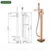 LANGZHIWEN Floor-mounted Bathtub Shower Faucet