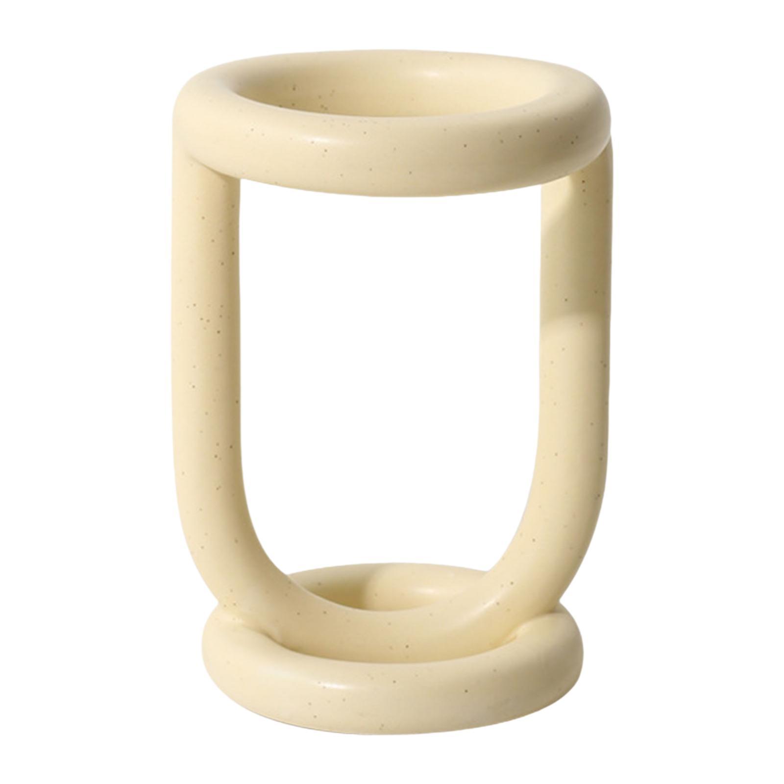 

Toothbrush Holder Makeup Brush Storage Rack Modern Divided Toothpaste Holder Bathroom Accessories for Hotel Countertop Vanity жёлтый