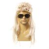 Men's 80s Disco Costume Accessories Set Women Hippie Costume Set Curly Wig Necklace Sunglasses for Disco Theme Party