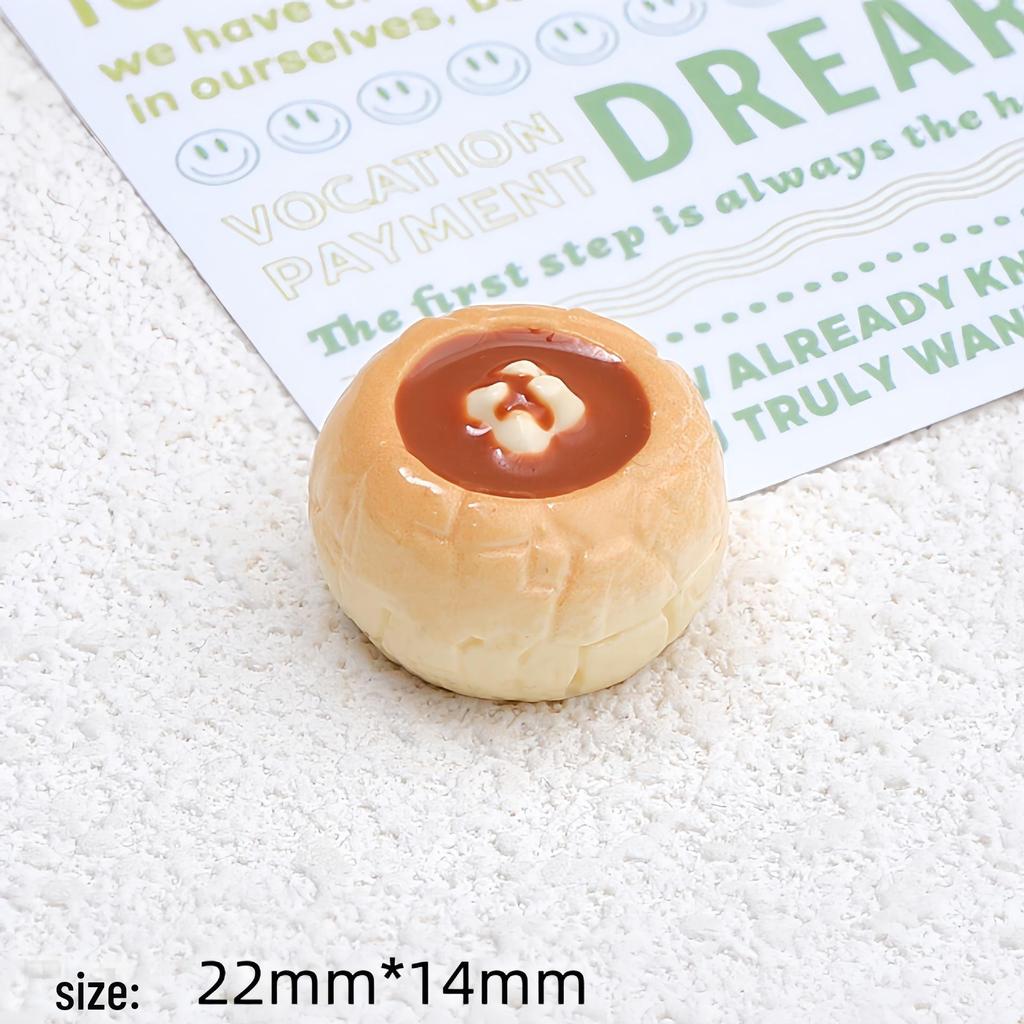 3D Cream Bread Play DIY Resin Ornaments for Mobile Phone Shells and Jewelry