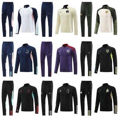 Half-Pull Long-Sleeved Set, Football Jersey, Training Jersey, Appearance Jersey, Casual, Breathable, Comfortable And Fashionable