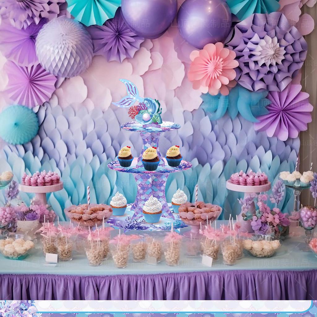 Disposable 3Tier Cupcake Stand Cake Stand Dessert Display Rack Birthday Themed Party Gift Wedding Decor Easy To Use