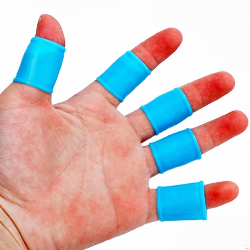 8 Stück Anti-Rutsch-Fingerspitzenhüllen Elastische Stützhülse