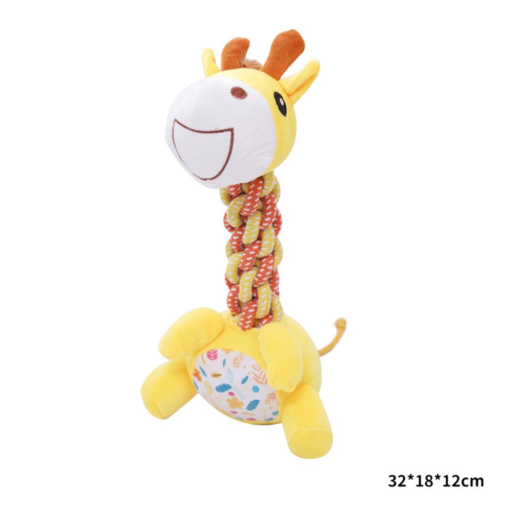Manufacturer Giraffes Horse Dinosaur Design Custom Logo Chew Dog Plush Rope Toys