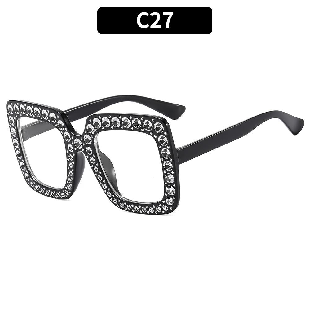 

Non-polarized Women Fashion Rhinestone Sunglasses Steampunk Vintage Square Frame Men Sun Glasses