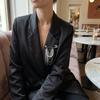 Imitation Pearl Accents Safety Pin Chain Brooch Punk Style Suit Accessory  Fashion Runway Styling