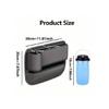 1pc Car Seat Gap Filler Organizer with Cup Holder PU Leather Car Side Seat Storage Box Multi-functional Car Interior Organizer F