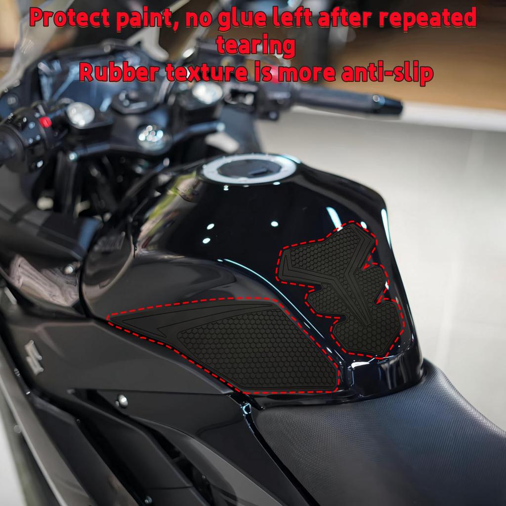 Motorcycle Gas Tank Pad for Suzuki GSX250R GSX 250R 2018-2024, Anti-Slip, Anti-Scratch, Durable Honeycomb Design, Black