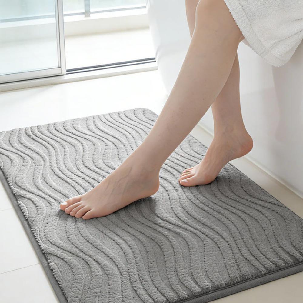 Rabbit Hair Sponge Bathroom Cashmere Thickening Mat Bath Non-slip Carpets in Wash Basin Bathtub  Floor Rug Shower Room Doormat Memory Foam 3D Pad