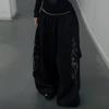Y2K Black Diamond Sweatpants Women Harajuku Streetwear Baggy Joggers Fashion Wide Leg Pants Hip Hop Oversized Casual Trousers