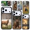 Capa Case for iPhone 17 Air 16 Pro Max 15 Plus 11 13 Mini 14 12 Back Phone Cover Autumn Stag