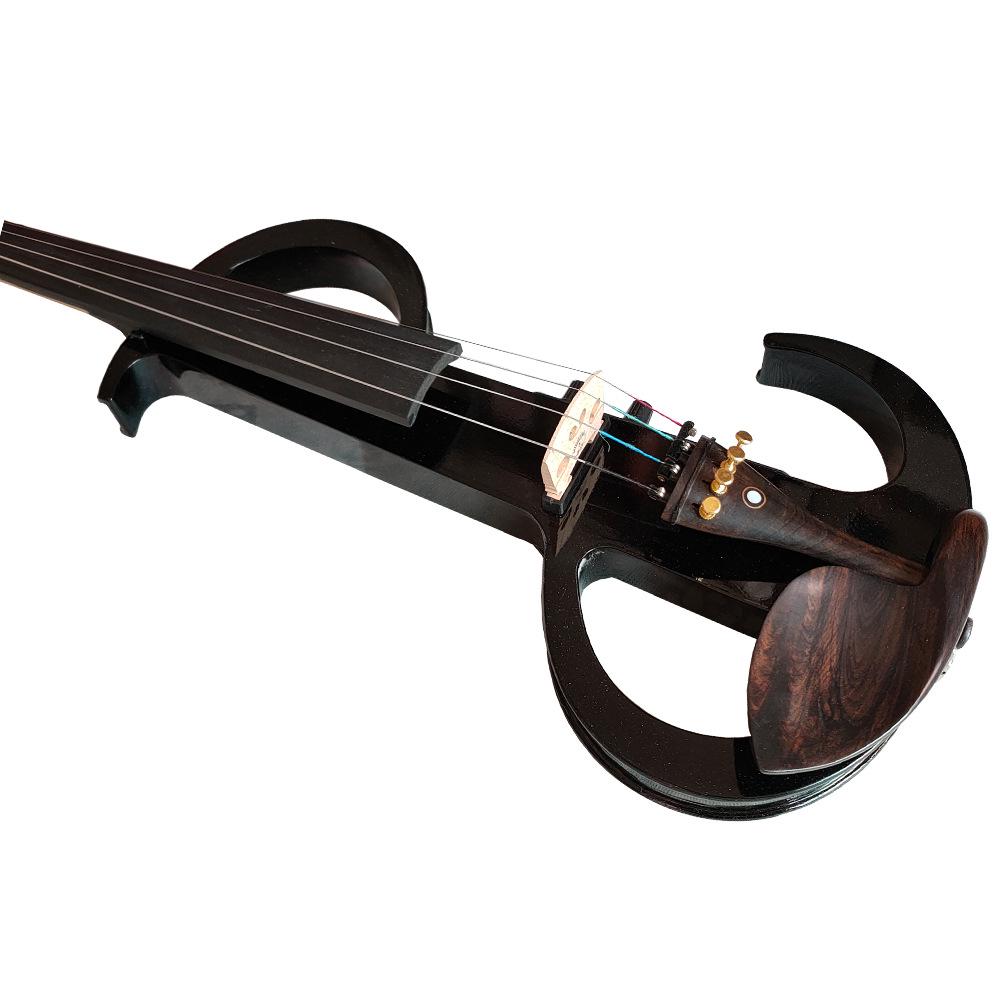 Upgraded Black Beginner Electronic Violin for Stage Performance