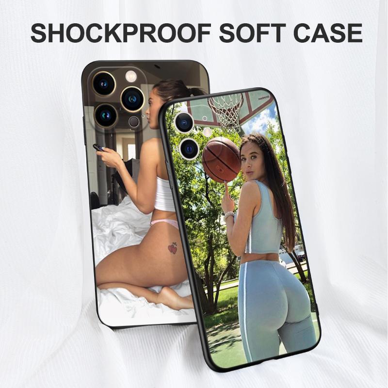 Czarne etui Tpu do Motorola Moto G52 G42 G60 4G G60S G71 G9 Play Plus Power One 5G Ace Lana Rhoades seksowna dziewczyna