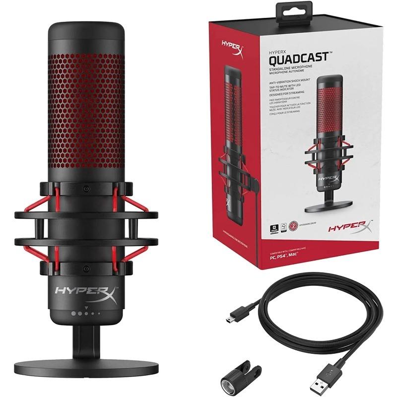HyperX QuadCast / SoloCast USB Condenser Gaming Microphone Anti-Vibration Shock Mount Four Polar Patterns For PC PS4 PS5 and Mac
