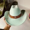 Sombreros de Cowboy Personalizados para mujer sombrero de cowboy retro hombres Sombrero de Mezclilla Estilo Cattleman Unisex Sombrero de Ante Ranchero para Hombre sombrero hombre
